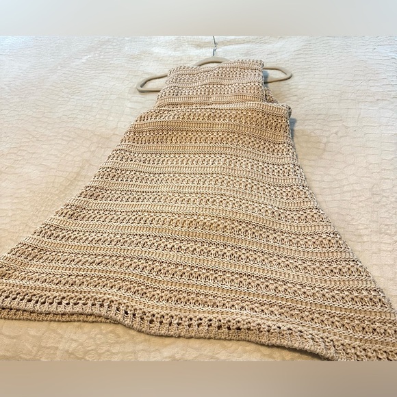 Dee Elly Crochet Razorback Maxi Dress Off-White Size Extra Small - Picture 10 of 10